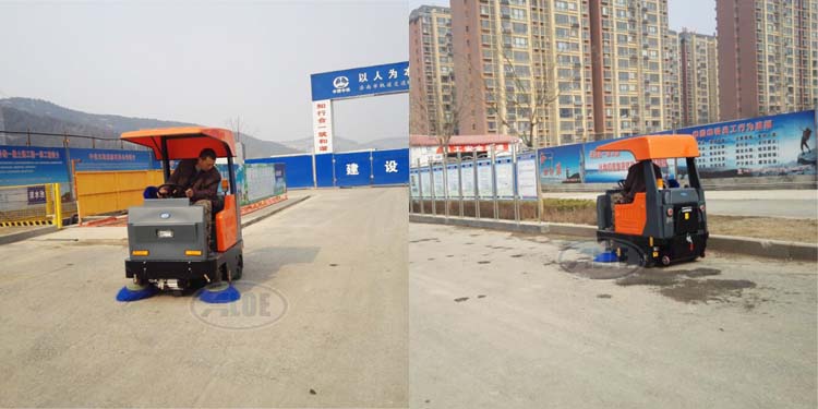 Q4P駕駛掃地車帶頂棚應用于地鐵站施工現場